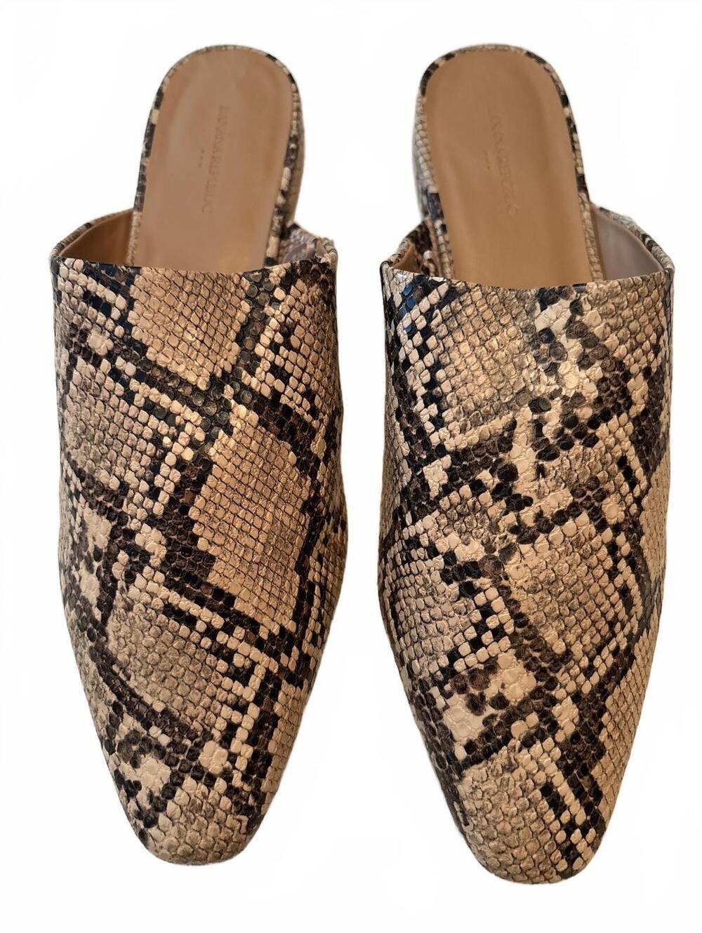 Banana Republic Snakeskin Mules 10